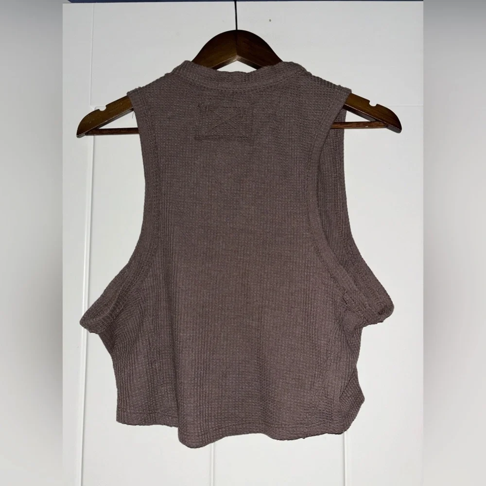 Free People We The Free Cropped Fitted Reo Sweater In Coffee‎ Vest Women XL NEW